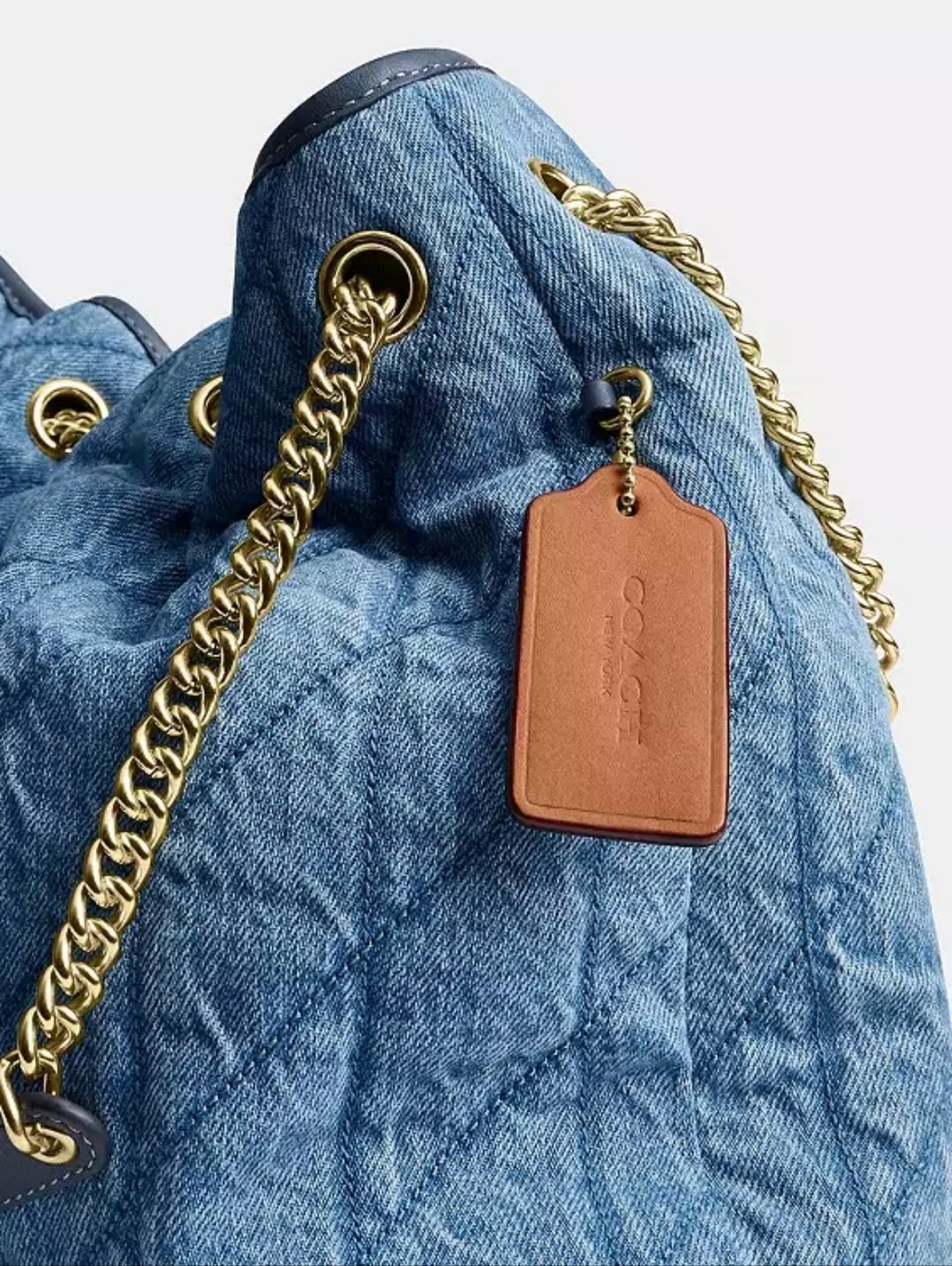 Coach Evelyn Shoulder Bag In Regenerative Cotton With Quilting - Picture 16 of 16
